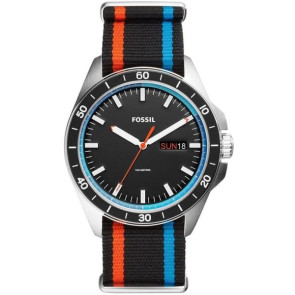 Horlogeband Fossil FS5258 Onderliggend Textiel Multicolor 22mm